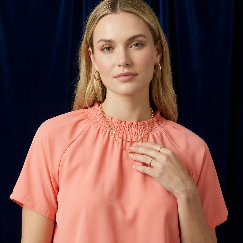A coral piece worn — a colour of its own